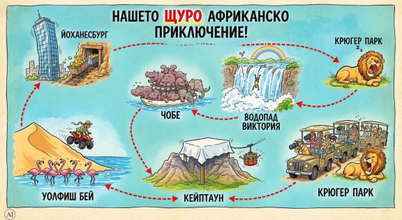 Пътешествие из Южна Африка, Зимбабве и Ботсвана с круиз до Намибия 07.03.2027 - Под звездите на Южния Кръст